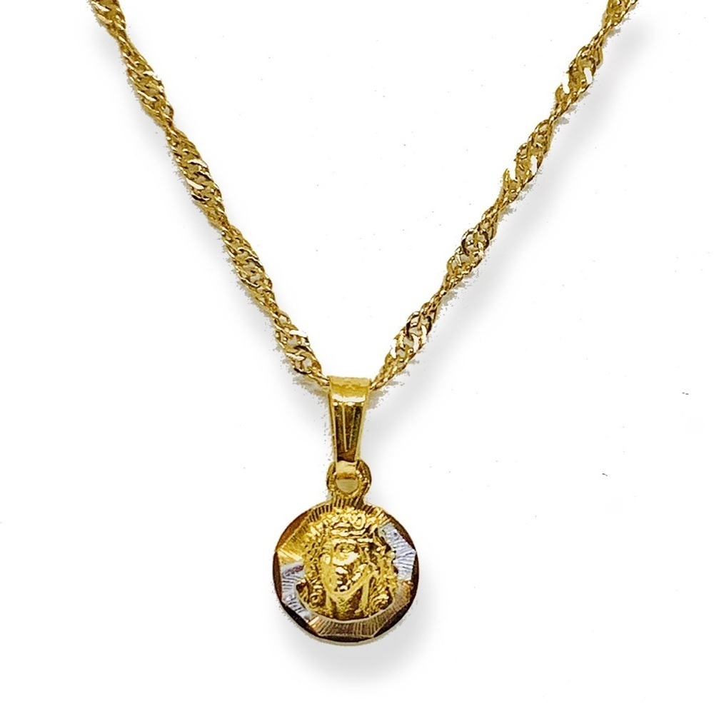 Torsal gold filled chain with christ pendant